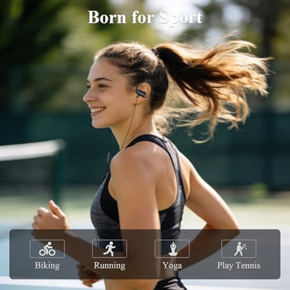 Wired 3.5mm Jack Earbuds with Mic Over Ear Headphones for iPod Laptop Black | for Android Smartphones Running Sport Headset Airplane School Students Noise Isolation Volume Control 3.5mm Earphones