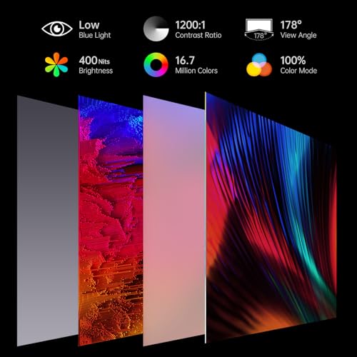 ForHelp True 4K Portable Monitor - 15.6inch UHD 3840×2160 100% sRGB USB-C HDMI External Second Monitor Portable IPS Screen Computer Display with Speakers for Laptop MacBook Switch PS5/4 Xbox - style: 15.6"4k