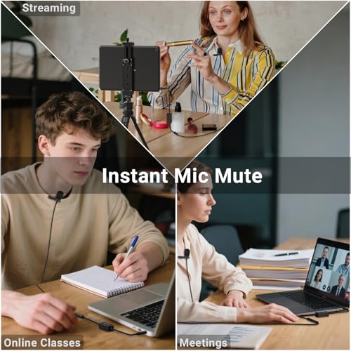 3.5mm TRRS Microphone Mute Switch Adapter, CTIA Inline Slide (Male to Female), Mic Signal Only (Not for Headphones/Audio), for TRRS Lavalier Mic, Smartphone/Laptop/PC