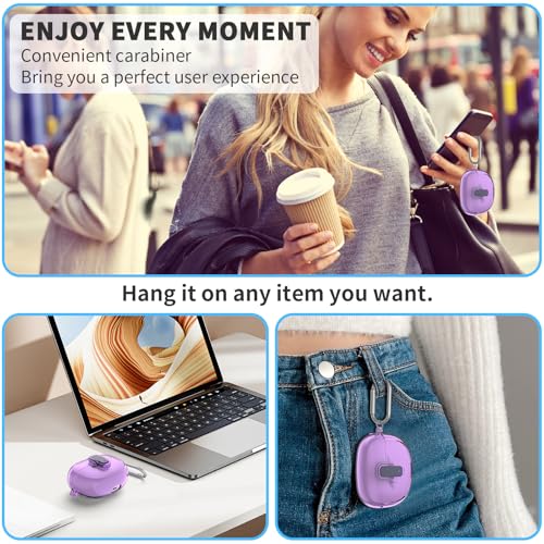 [Secure Lock] TUDIOW for Bose Ultra Open Earbuds Case(2024) | Clear TPU Shockproof Protective Cover for Bose Open Ear Wireless Earbuds Accessories with Cleaning Kit&Keychain(Clear Purple) - color: touzi