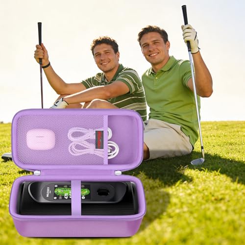 Elonbo Carrying Case for MiLESEEY GeneSonic Pro Golf GPS Speaker, Lilac - color: Lilac