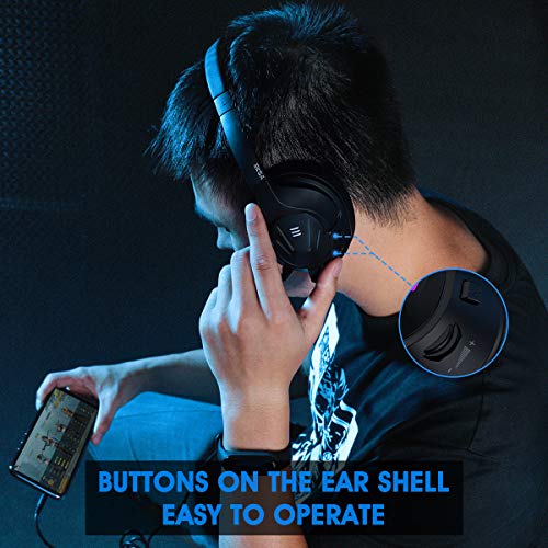 EKSA Computer Gaming Headset for PC - PS4 Headphones with 7.1 Surround Sound Detachable Microphone - Gaming Headphones for PC, PS4, PS5, Xbox One S/X, Mobile Games, Call Center
