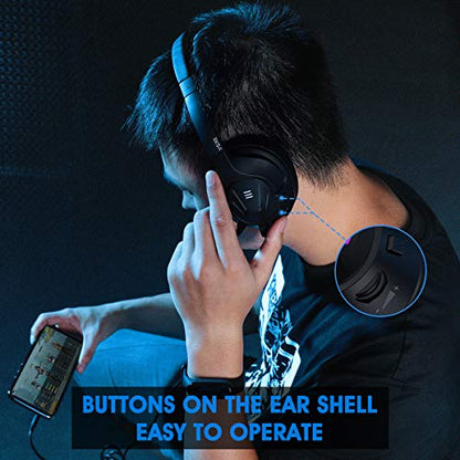 EKSA Computer Gaming Headset for PC - PS4 Headphones with 7.1 Surround Sound Detachable Microphone - Gaming Headphones for PC, PS4, PS5, Xbox One S/X, Mobile Games, Call Center
