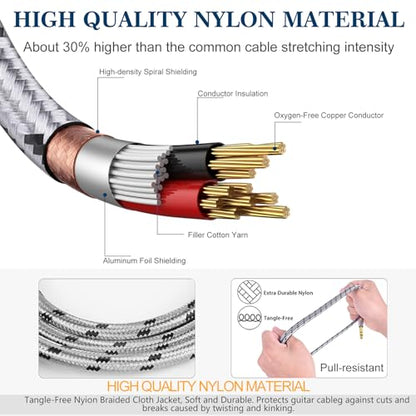 JOLGOO 1/4 Inch TRS to XLR Male Adapter Cable, Balanced 6.35mm TRS Plug to 3-pin XLR Male, Quarter inch TRS Male to XLR Male Microphone Cable, 1 Feet - size: 1 Feet, style: 1/4 TRS Male to XLR Male
