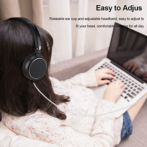 Foldable Head Mounted Headphone Mini Wired Headset Hands Compact Stereo HiFi Music Headset Support Rotatable Ear Cup Adjustable Headband Support TF Card