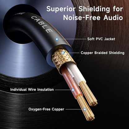Cable Matters 6.35mm 1/4 Inch TRS to XLR Cable, Male to Female, 6ft | TRS Male to XLR Female, XLR to 1/4 Cable - size: 6 ft