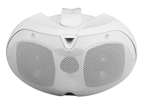 Rockville D4-70 White Dual 4" 70V Commercial/Restaurant Wall Mount Speaker | Adjustable Tap 30W, 15W, 7.5W, 3.75W, Silk Dome Tweeter, Outdoor/Indoor, 80x120 Degree Dispersion, Swivel Bracket, 100V, ABS - color: White