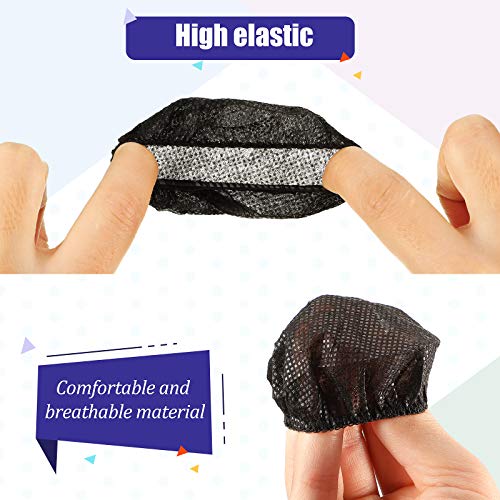 BBTO 200 Pieces Disposable Headphone Ear Cover Non-Woven Sanitary Earpad Covers for Most On Ear Headphones(S, 6.5 cm/ 2.6 inch,Black) - color: Black, size: S (6.5 cm)