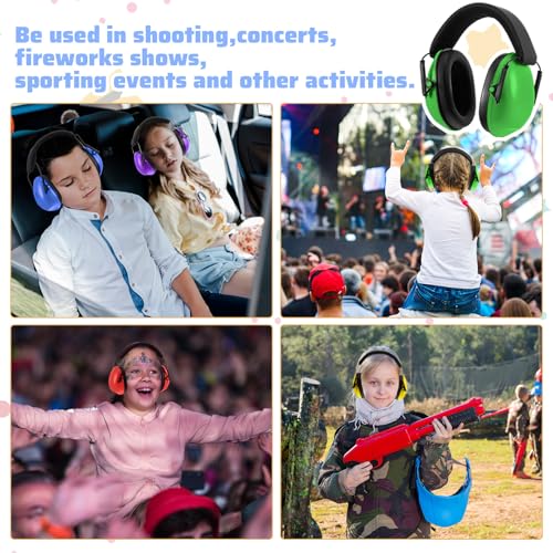12 Pcs Kids Noise Cancelling Headphones Ear Muffs Rainbow Style | Ear Protection for Kids Adults 27dB Noise Reduction Hearing Earmuff for Autism Sensory Relief Concerts Fireworks Studying - size: Universal Fit (kids & Adults), style: Rainbow Style