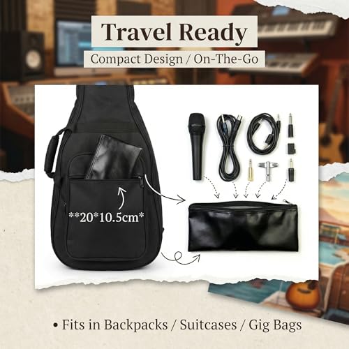 4Pcs Microphone Bag Case Storage Mic Protector for Wireless Devices Mini Sleeve Shockproof Zipper Pouch Easy Carry Portable Vocal Microphone Accessory Organizer 11.4"x4.13"