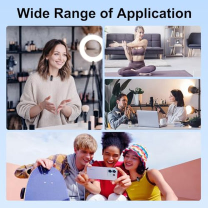 Mini Wireless Microphone for iPhone Android Tablets - color: 2TX+1 C RX+1 Lightning Adapter+Charging Case