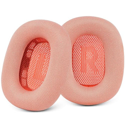 GEVO Upgraded Ear Cushions Replacement Earpads for AirPods Max 1 & 2 Headphones, Mesh Fabric Ear Pads Ear Covers Cups with Memory Foam and Magnet for AirPods Max 1 & 2 (Pink) - color: Pink