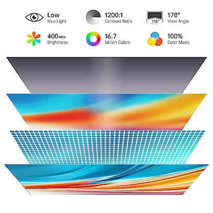 VILVA 15.6" 4K UHD IPS HDR USB-C HDMI Monitor | 15.6" 4K UHD IPS 100% Adobe RGB HDR, USB-C/HDMI, speakers+smart cover, for PC/Phone/PS4/Xbox/Switch/Mac, travel. - color: 15'6 4K