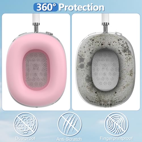 Silicone Ear Pads Case Cover for AirPods Max 2/1 Headphones Cushions, Pink - color: Pink-MGEB