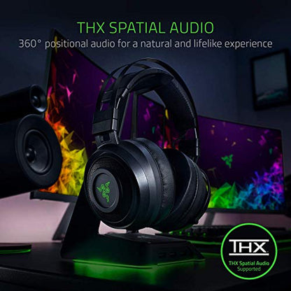 RAZER Nari Wireless: THX Spatial Audio - Cooling Gel-Infused Cushions - 2.4GHz Wireless Audio - Gaming Headset Works for PC, PS4, Switch & Mobile Devices (Renewed)