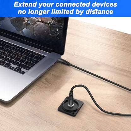 MEIRIYFA 3.5mm TRRS to D-Type Panel Mount Audio Extension Cable, 3.5mm 1/8" TRRS Male to D-Type Female 4 Pole Plug Stereo Headphone Cable for Headset, Laptop, Microphone - 53CM - style: 3.5MM TRRS Male