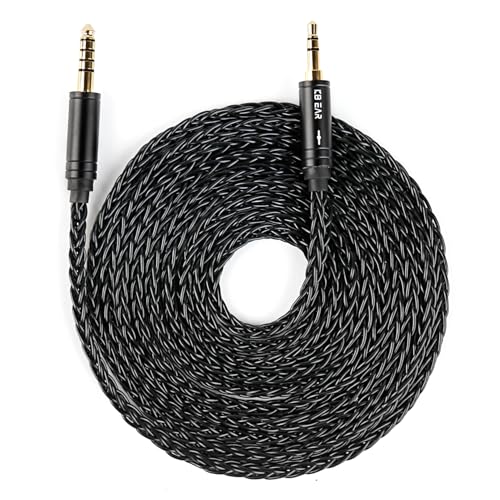 keephifi 6ft 4.4mm Replacement Audio Cable for Beats - KBEAR Male to Male Braided 4N OFC Stereo Jack Cable, Aux Cord for Solo2 Solo3/Sony WH 1000xm5 WH-1000XM5/Car Home Stereo/Tablet/Speaker - size: 2m, style: 4.4 to 3.5