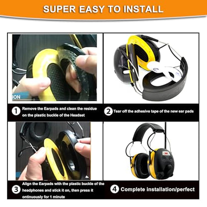 Defean 4PCS Earpads for 3M WorkTunes(90543, 90544, 90542, 90541)
