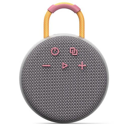 Musibaby Wireless Mini Speaker – IPX7 Showerproof Audio with BT 5.3 & Clip, Durable Shell for Dorm Use, Gift Bags, Backpack Travel & Poolside Fun (Gray) - color: Gray