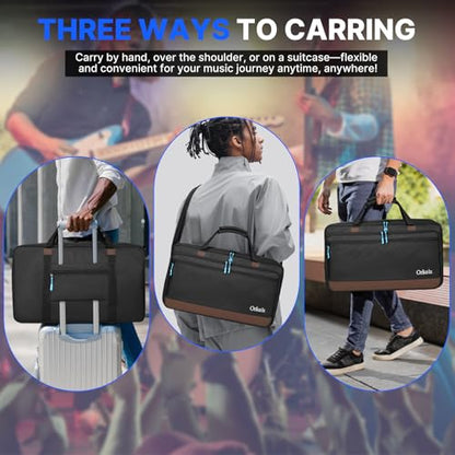 ORKELS DJ Controller Bag, Portable Padded DJ Travel Case with Storage Pocket, Compatible with Pioneer DDJ-400 SB3 SB2 RB FLX4 REV1 DJ2GO2 Party Mix - size: S-20.9''W x 4.1''D x12''W