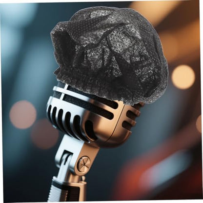 Yardwe 200pcs Microphone Windscreen Covers Recording Microphone Cover Disposable Mic Windscreen Noise Reduction for Events