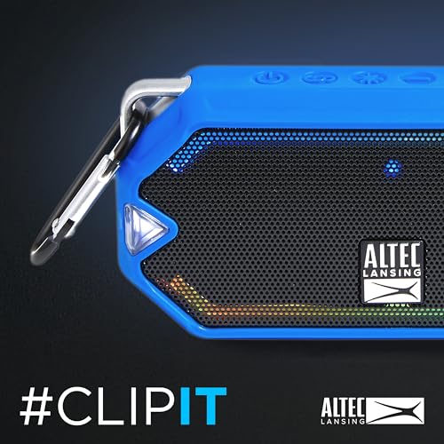 Altec Lansing - HydraMini Wireless Bluetooth Speaker, IP67 Waterproof USB C Rechargeable Battery with 6 Hours Playtime, Compact, Shockproof, Snowproof, Everything Proof (Royal Blue) - color: Royal Blue