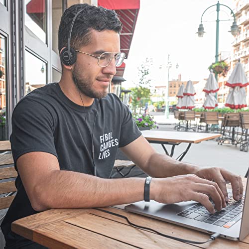 Koss KPH40 Utility On-Ear Headphones, Stealth Grey, Interchangeable Cord | Lightweight, Ultra-Wide Frequency Response, Stainless Steel Adjustable Headband - color: Stealth Black