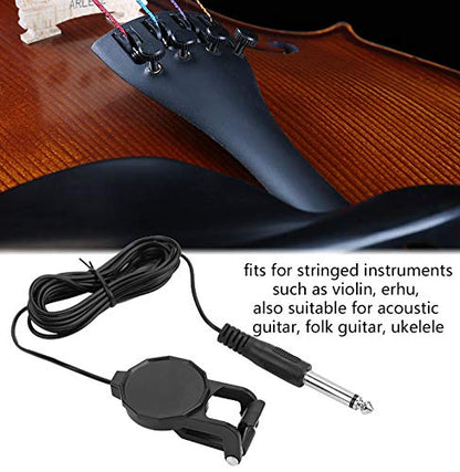 Weiyirot Clip-on Microphone Violin Pickup, Clip-on Mic Pickup, for Violin