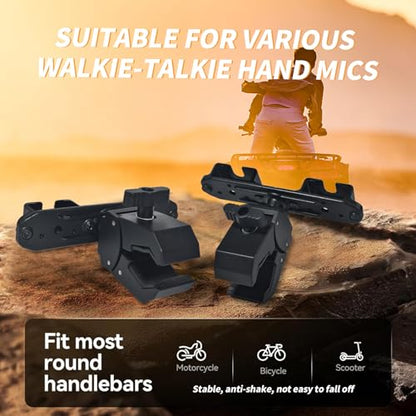 HYS Clamping Mechanism for the Handheld CB Radio/Marine Radio/Walkie Talkie/ Mobile Radio Shoulder Speaker Mic is Strong and the Quick-Release,Belt Clip& Round Knob Holder Base - style: HYSZ10AA