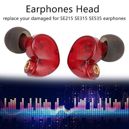 2 Pcs MMCX Interface Replacement Earbud Heads Detachable HiFi Earphone Head with Comfortable Fit for SE215 SE315 SE535(Red) - color: Red