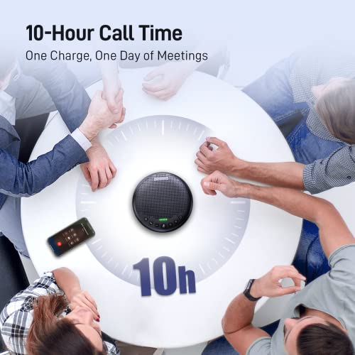 EMEET Luna Plus Conference Speaker and Microphone w/ 8 Mics, 360° Voice Pickup - size: Luna Plus for 10