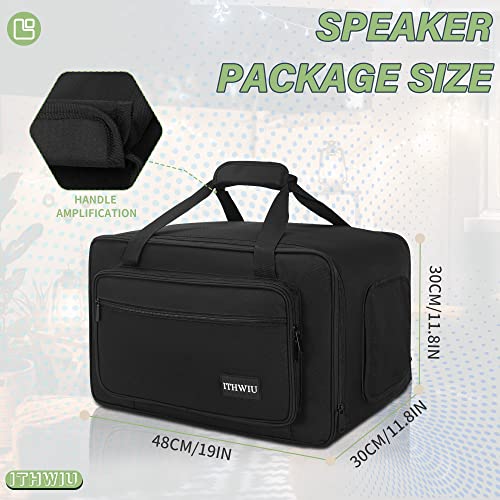Speaker Carrying Bag with Thickened Sponge for Compact 8" Speaker Cabinets; Heavy-Duty Fits QSC K8, Yamaha DXR8 and more (IT-TOTE8), Black - size: For 8" Speakers