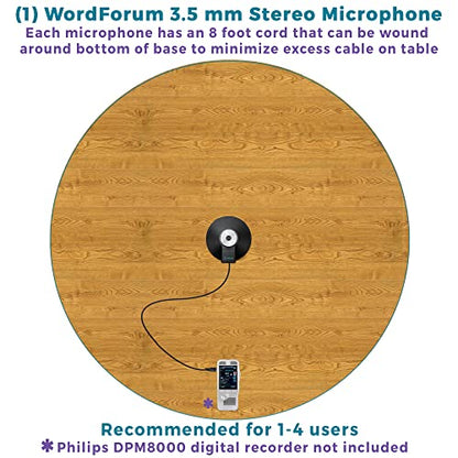 ECS WordForum 3.5mm TRS 360° Omnidirectional Stereo Conference Microphone for PC - with Daisy Chain Option, Condenser Mic for Teleconferencing - 1 Pack - size: 1 Pack - WordForum 3.5mm