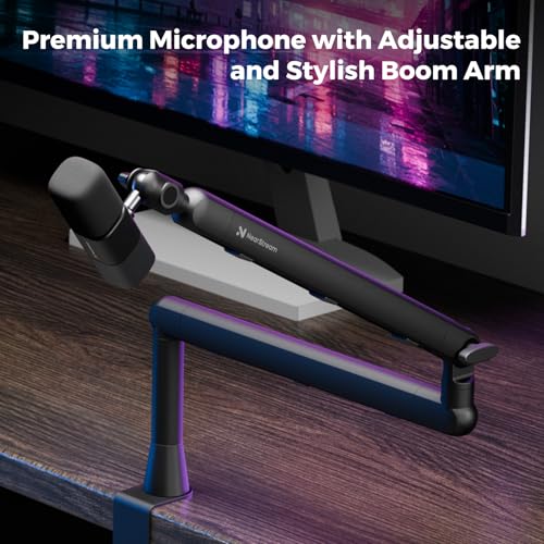 NearStream PodKit Solo Podcast Equipment Bundle | 1 Podcast Microphone, 1 Audio Interface, 1 Mic Boom Arm, 2 XLR Microphone Cable, for Podcast/Livestream/Sound Creation - style: PodKit Solo