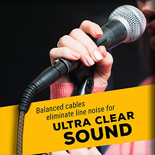 GLS Audio Mic Cable Patch Cord - 15 ft, 1 Pack Male to Female XLR Cable - size: 15 ft.