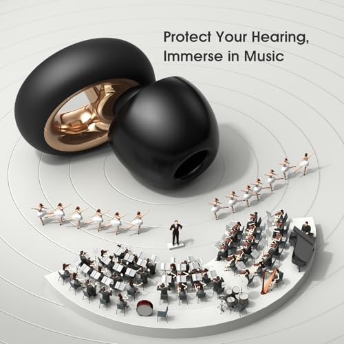 Ear Plugs for Sleeping, 45dB Silicone Ear Plugs for Noise Cancelling, Earplugs for Snoring, Concert & Shooting with 8 Eartips, Silicone Hearing Protection for Work, Travel(Graphite)