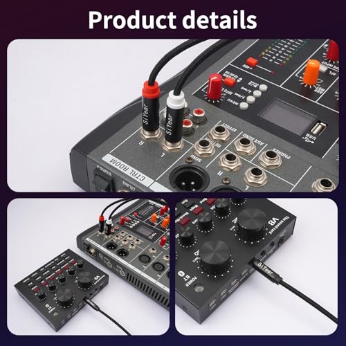 1/8 inch TRS Stereo to Dual 1/4" TS Male Insert Cable, 3.5mm Male to Double 6.35mm Mono Y Splitter Breakout Cable Patch Cord (1m/3.3FT) - color: 3.5M-2X6.35-1m