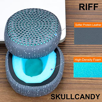 Riff Earpads - defean Replacement Ear Cushion Ear Pads Compatible with Skullcandy Riff Wireless On-Ear Headphones (Blue) - color: Blue