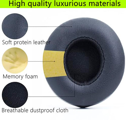 Replacement Ear Pads Compatible with Beats Solo 3.0 Wireless Black - color: Black