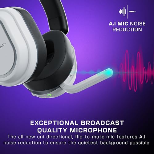 Turtle Beach Stealth 700 Wireless Multiplatform Gaming Headset Renewed, PS5 | PlayStation, PS4, Bluetooth, 60mm Dual Drivers, 80-Hr Battery, Noise-Cancelling Flip-to-Mute Mic, Dual Transmitters, White - color: White, style: Stealth 700