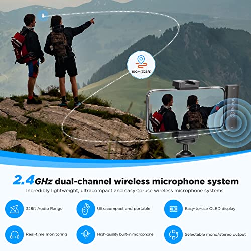 BOYA BY-XM6 S4 Wireless Lavalier Microphone for iPhone iPad, Dual Cordless Clip-on Lapel Mic for iOS Video Recording YouTube Facebook Live Stream Podcast Interview Vlog (328ft Range) - size: Lightning(RXD+TX+TX)