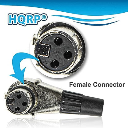 HQRP 2-Pack 3-Pin XLR Adjustable Right Angle Female Connector with 7 Different Position, Compatible with Pro Audio DJ Band XLR Plug Jack Right Angle 3 Pin Mic Microphone Speaker Audio Cable Connector - style: Female