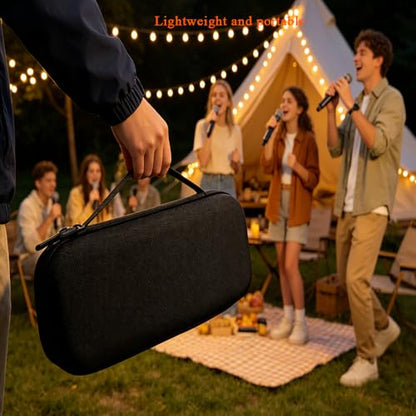 Wireless Microphone Case for JBL Wireless Two Microphone System & PartyBox Wireless Mic, Hard EVA Mic Carrying Case, Dual Mic Bag with EVA Hard Compatible with 10.25-inch Mic - Case Only