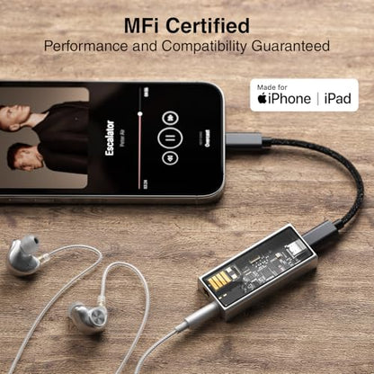 Questyle M15C Portable Headphone Amplifier USB-C Adapter | 3.5mm and 4.4mm Outputs DAC,PCM 384kHz/32bit | DSD256,High Resolution Lossless Audio Adapter for Android/iOS System/PC