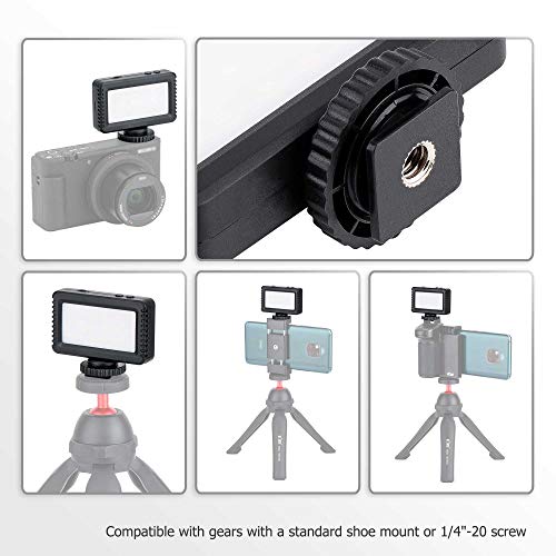 Cold Shoe Wind Muff Furry Windshield & LED Light Flash Attachment for Sony ZV-E10 II ZVE10 ZV-1F ZV1F ZV-1 II ZV1 ZV-E1 ZVE1 Vlog Cameras, Black Color