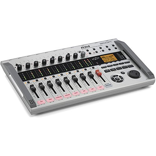 Zoom R24 Multi-Track Tabletop Recorder, Interface, Controller, 8 XLR Combo Inputs, 24 Tracks, USB Audio Interface, Built In Stereo Condenser Microphones, Pad Sampler