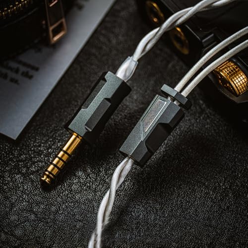 Angelears x Yongse Whitesnake Edition IEM Cable, Sterling Silver+Silver Plated Single Crystal Copper Coaxial Structure in Ear Monitor Earphone Cable (MMCX 4.4mm)