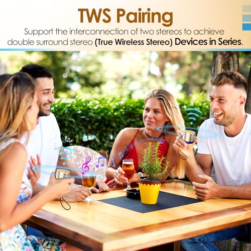 Mini Bluetooth Speaker, Portable Wireless Speakers, Noise Reduction Mic | 12H Battery Life, Metal Cover,TWS Pairing, Wireless Speaker with RGB Lights for Home/Travel/Outdoor/Car/Beach by Music Lovers - color: Gold