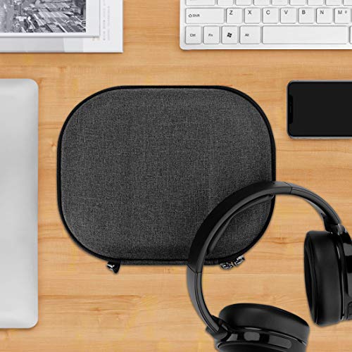 Geekria Shield Headphones Case Compatible with Skullcandy Hesh Evo, Crusher ANC 2/Evo, Venue and More, Replacement Hard Shell Travel Carrying Bag with Cable Storage (Dark Grey)