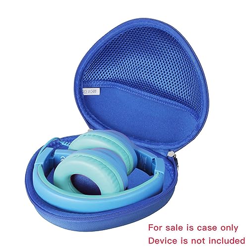 adada Hard Travel Case for iClever HS19 / iClever BTH12 Kids Headphones (Blue) - color: Blue